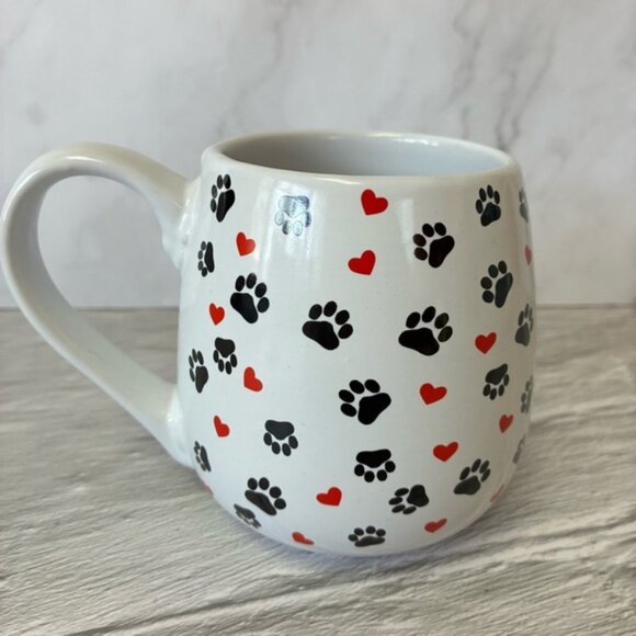 Capelli "Stay Pawsitive" Animal Paw Print Barrel Mug - Picture 3 of 7